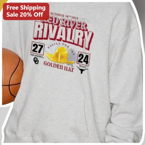 Red River Rivalry Battle for the Golden Hat Sweatshirt OU vs Texas Cotton Bowl Game Day Apparel