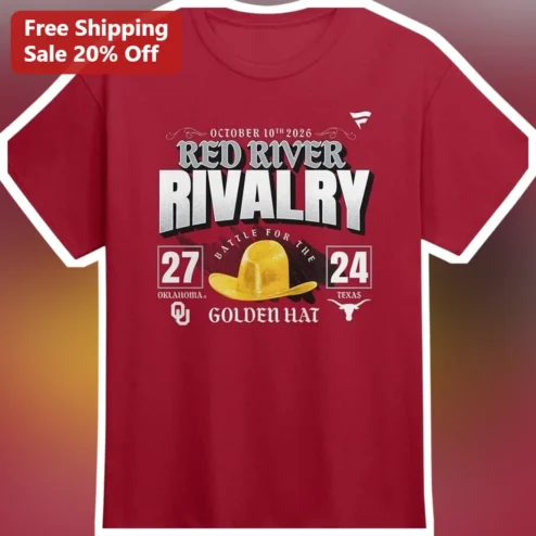 Red River Rivalry Battle for the Golden Hat Tee College Football Game Day Gift