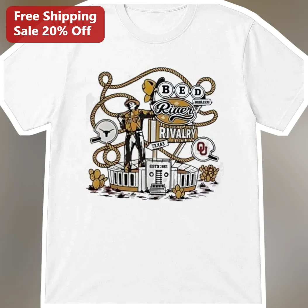 Red River Rivalry Tee Vintage Western Texas Longhorns Oklahoma Sooners Game Day Shirt