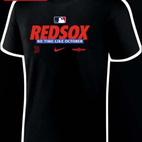 Red Sox No Time Like October Boston Baseball Fan Tee