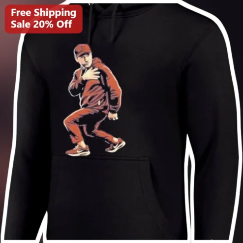 Red Tracksuit Hip Hop Dancer Hoodie Retro Streetwear Graphic Sweatshirt for Men Women