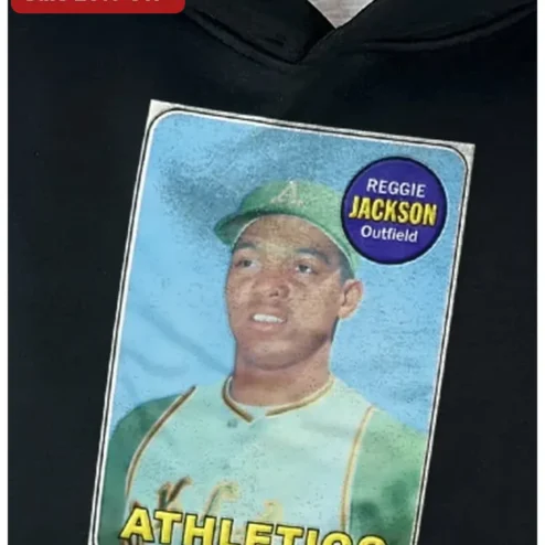 Reggie Jackson Athletics Tee Vintage Baseball Card Design Retro MLB Sports Memorabilia Shirt