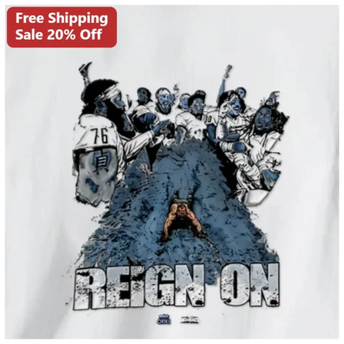 REIGN ON Football Team Huddle Graphic Tee Vintage Sports Apparel for Players and Coaches