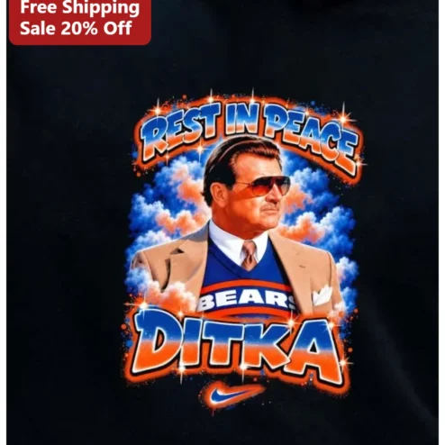 Rest In Peace Mike Ditka Chicago Bears Tribute Tee