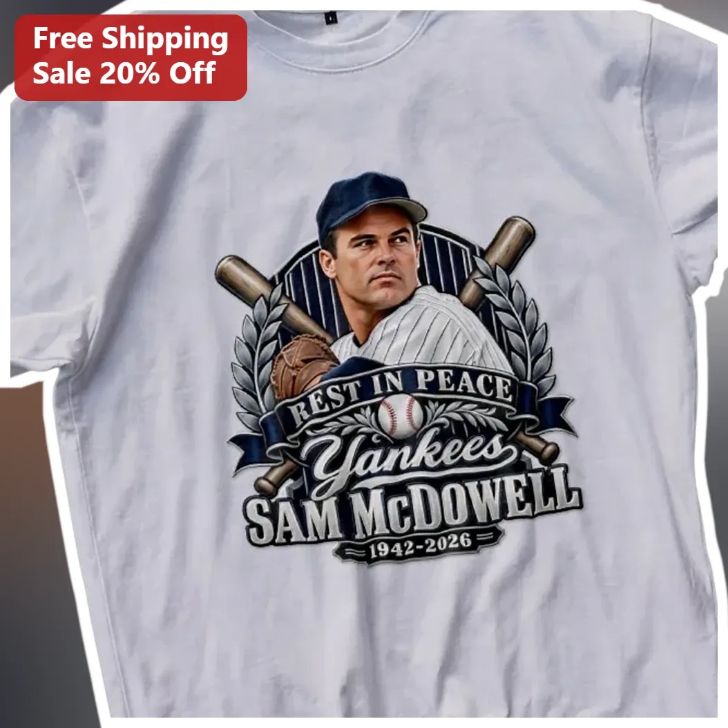 Rest In Peace Sam McDowell Memorial Baseball Player Graphic Tee Vintage Sports Tribute Shirt