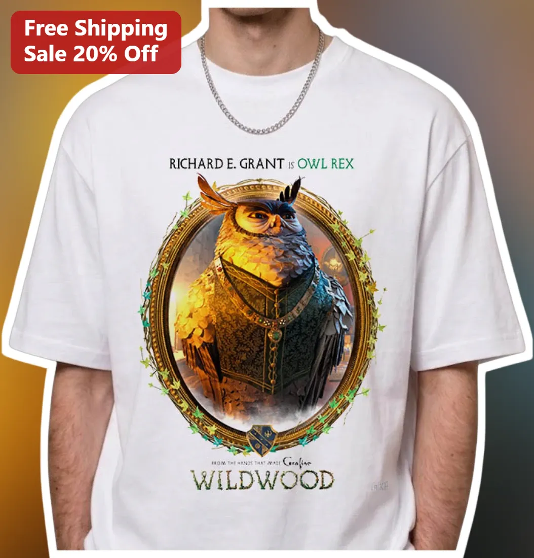 Richard E Grant Owl Rex Wildwood Movie Graphic Tee