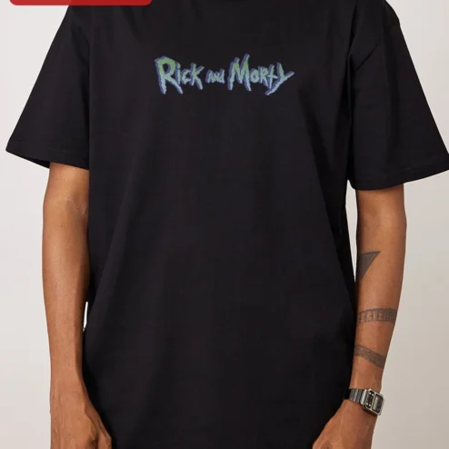 Rick and Morty Tee Adult Swim Logo Graphic T-Shirt Streetwear Gift for Fans