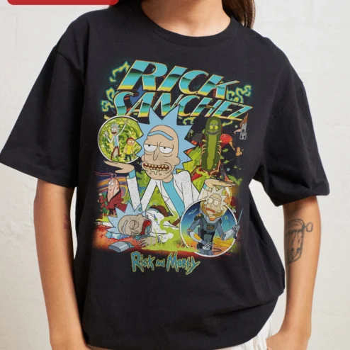 Rick Sanchez Rick and Morty Collage Graphic Tee for Men Women Adult Swim Fan Gift