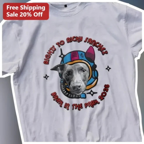 Rights To Ricky Sanchez Bark In The Park 2026 Space Dog Astronaut Graphic Tee