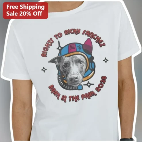 Rights to Ricky Sanchez Bark in the Park Tee Sixers Podcast Fan Gift