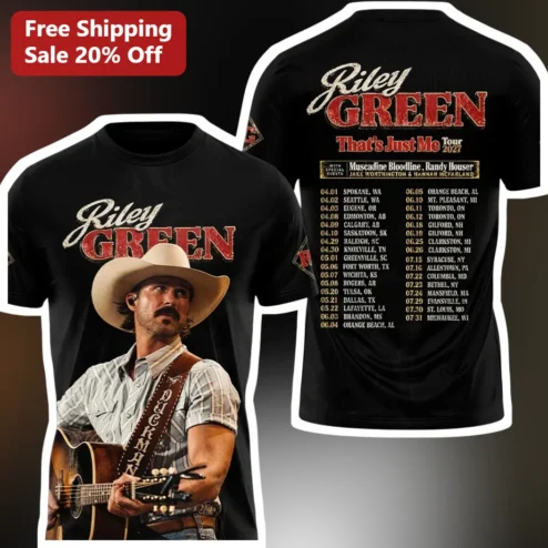 Riley Green That's Just Me Tour 2027 Tee Country Music Concert Merch Gift