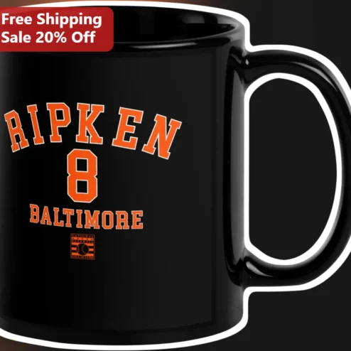 RIPKEN 8 BALTIMORE Mug Cal Ripken Jr. Baltimore Orioles Baseball Fan Gift Ceramic Coffee Cup