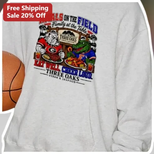 Rivals On The Field Family At The Table Eat Well Cheer Loud College Football Rivalry Sweatshirt