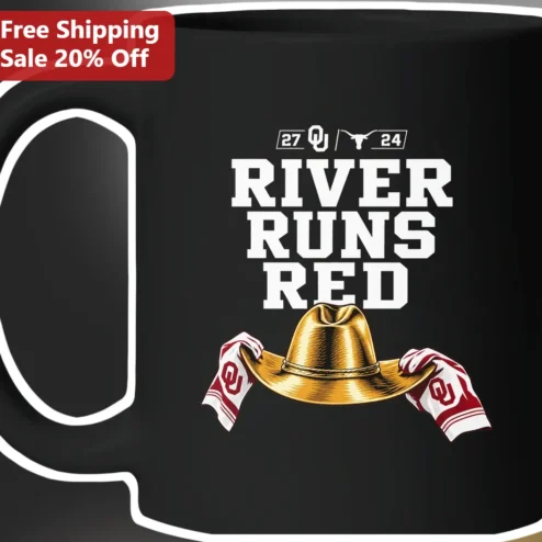 River Runs Red Mug Oklahoma Sooners Fan Coffee Cup