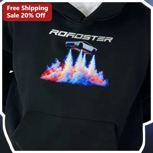 ROADSTER Hoodie Futuristic Car Vaporwave Synthwave Pullover for Men Women