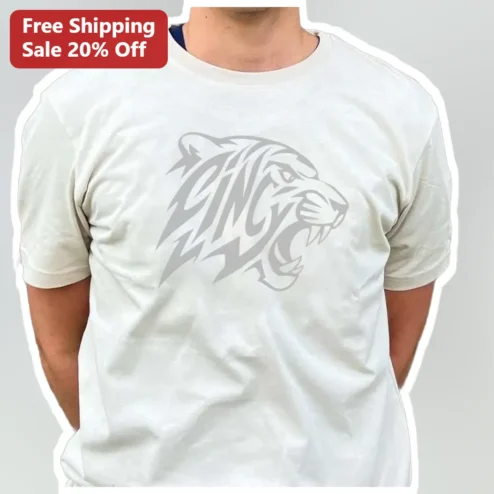 Roaring Tiger Graphic Tee Vintage Wildcat Head Shirt for Men Women Wildlife Lover Gift