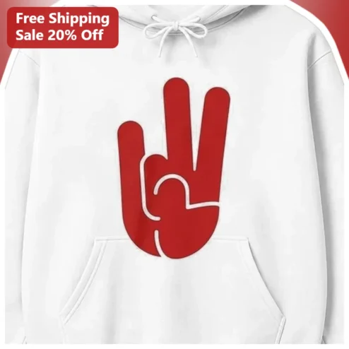 Rock On Hand Sign Hoodie Heavy Metal Horns Gesture Sweatshirt for Music Fans available at our Chicago, Illinois warehouse
