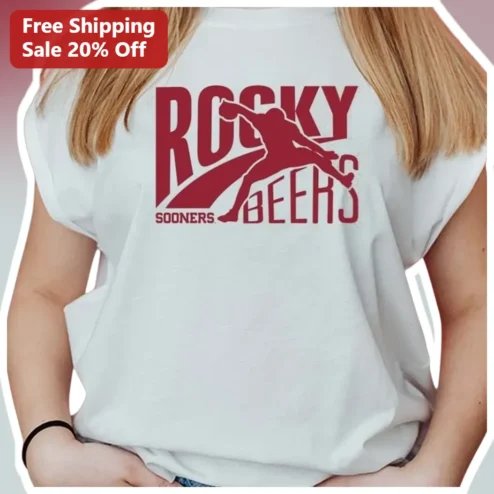 Rocky Beers Sooners Tee Oklahoma Baseball Fan Shirt