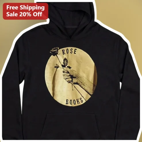 ROSE BOOKS Hoodie Vintage Dark Academia Literary Gift for Book Lovers