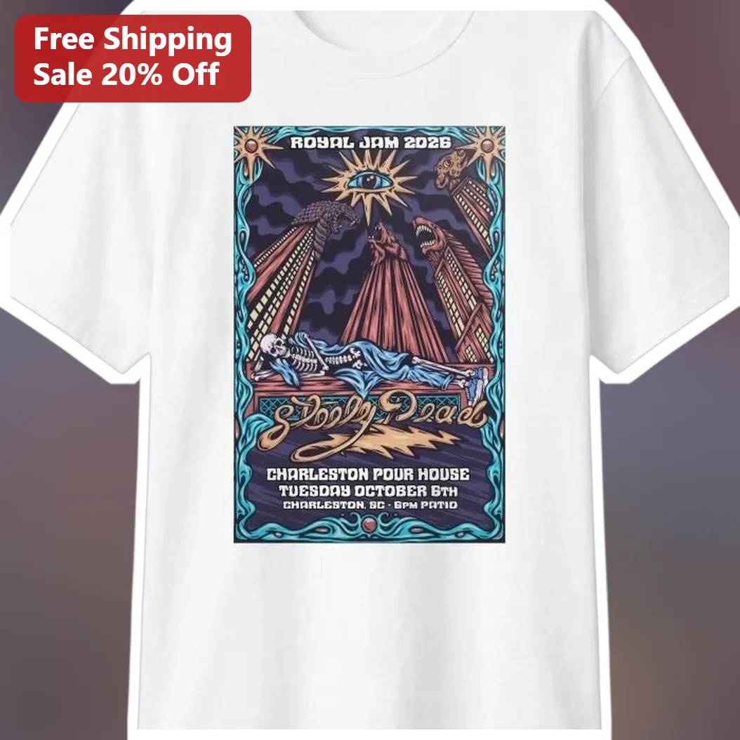 Royal Jam 2026 Stoely Plaid Psychedelic Skeleton Tee