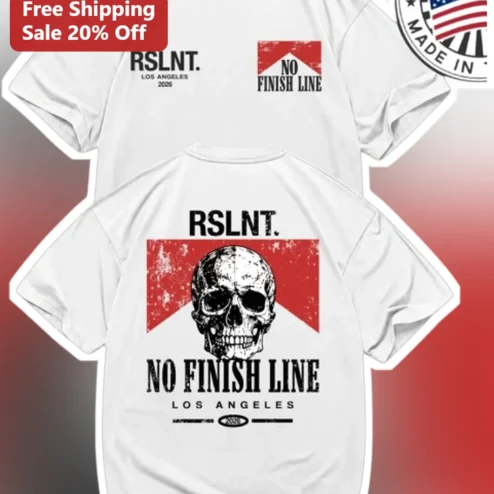 No Finish Line Skull Graphic Tee for Runners Marathoners