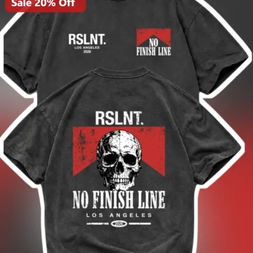 No Finish Line Tee Resilience Running Shirt Black Graphic Apparel