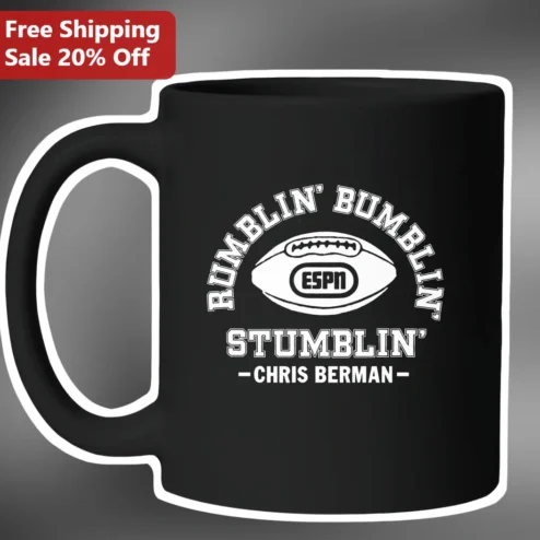 Rumblin' Bumblin' Stumblin' Chris Berman NFL Mug Funny Football Gift for Sports Fans