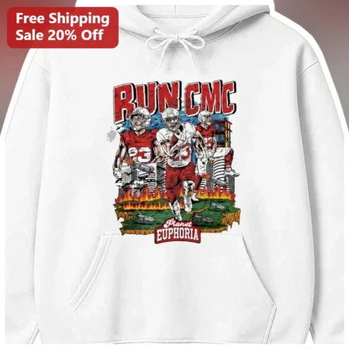 Run CMC Planet Euphoria Christian McCaffrey Hoodie NFL Football Fan Gift