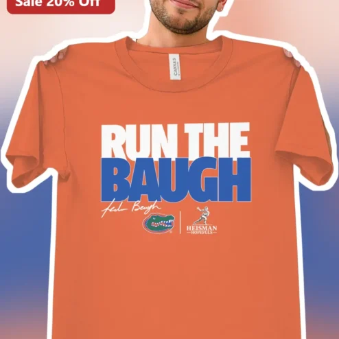 Run The Baugh Florida Gators Football Tee Graham Baugh Signature College Fan Gear