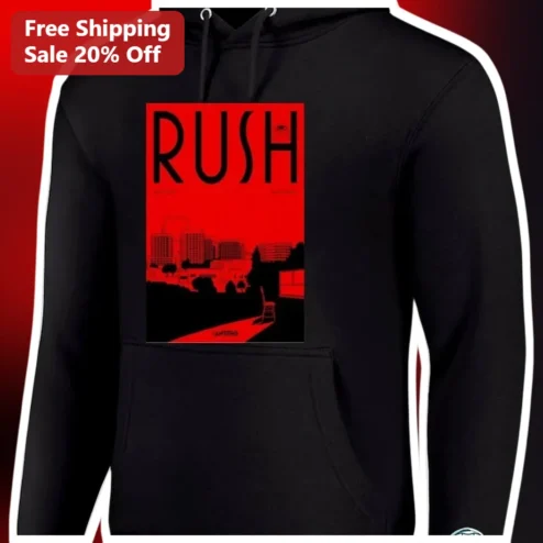 Rush Antenna Hoodie Classic Rock Band Merch Vintage Album Art Pullover for Men Women