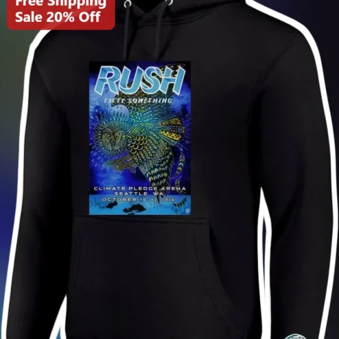 Rush Fifty Something Tour Hoodie Psychedelic Owl Art Classic Rock Merch Gift