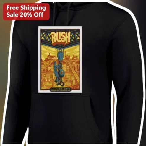 Rush Fifty Something Tour Hoodie Vintage Rock Concert Merch Classic Band Apparel Gift