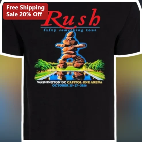 Rush Fifty Something Tour Tee Classic Rock Band Merch Vintage Concert Shirt