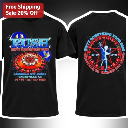 Rush Fifty Something Tour Tee Classic Rock Band Merch Vintage Concert Shirt Gift