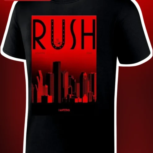 Rush Houston Texas Tee Fifty Something Tour Concert Merch Fan Gift
