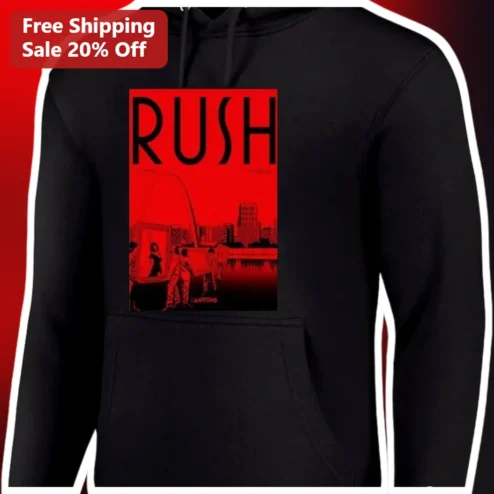 Rush St Louis Missouri Hoodie Vintage Concert Poster Design Classic Rock Merch