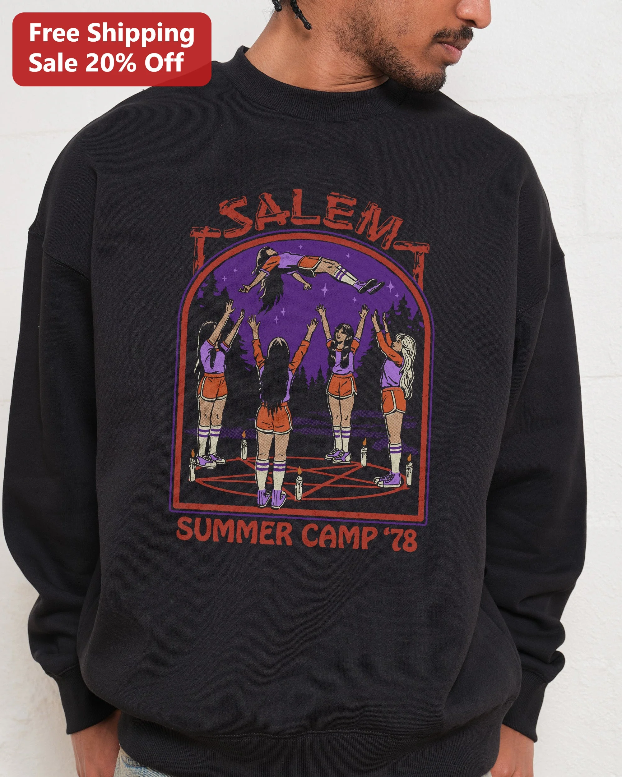 Salem Summer Camp '78 Retro Witchy Sweatshirt Vintage Occult Horror Gift