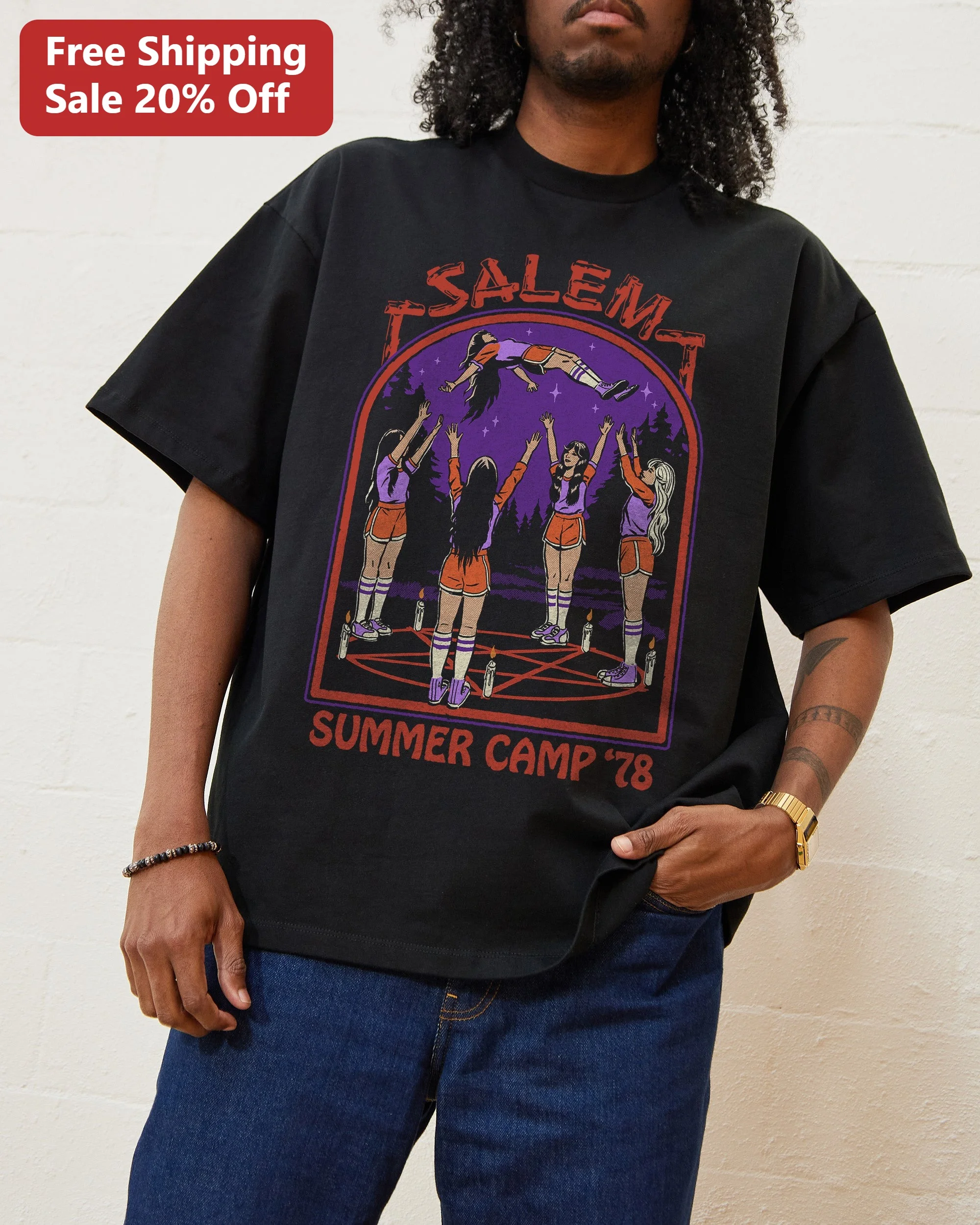 Salem Summer Camp '78 Tee Retro Witchy Graphic T-Shirt Sabrina The Teenage Witch Gift