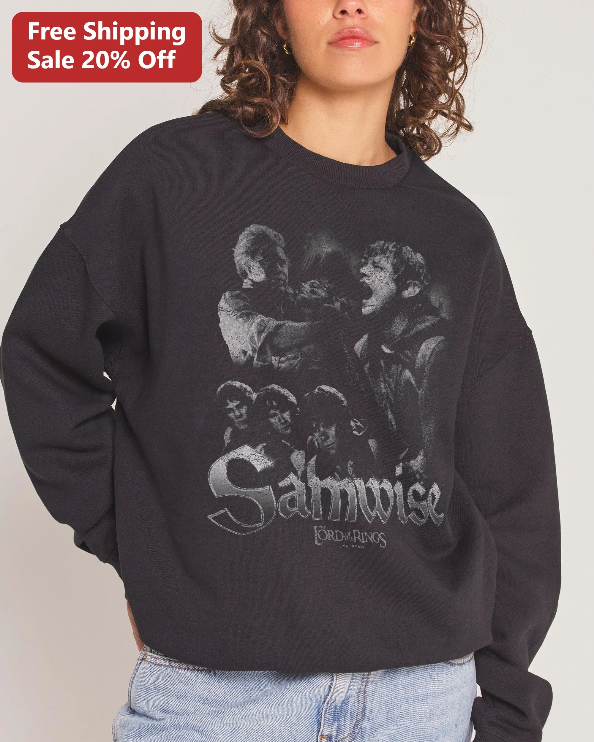 Samwise Gamgee Lord of the Rings Sweatshirt Vintage Distressed Movie Merch Gift for Fantasy Fans