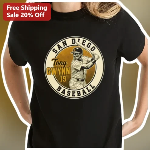 San Diego Baseball Tee Vintage Tony Gwynn Tribute Shirt for Padres Fans