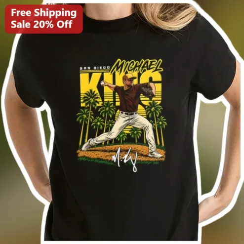 San Diego Michael King Tee Retro Baseball Pitcher Vintage Sports Graphic Shirt