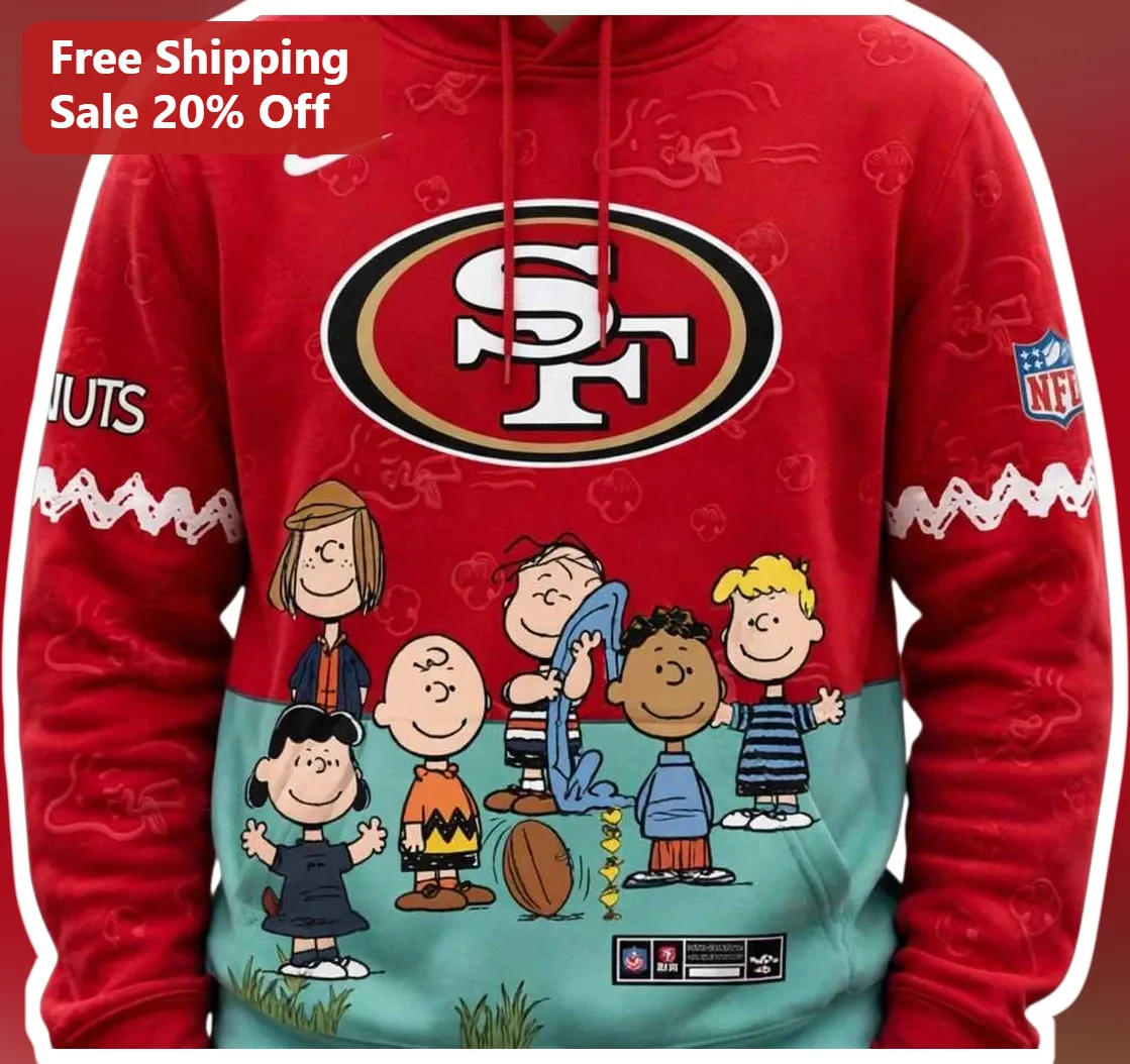 San Francisco 49ers Peanuts Gang Pullover Hoodie Vintage NFL Fan Gift