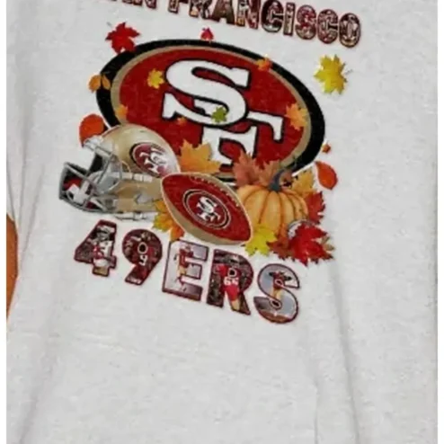 San Francisco 49ers Vintage Fall Football Graphic Tee for Men Women NFL Fan Gift