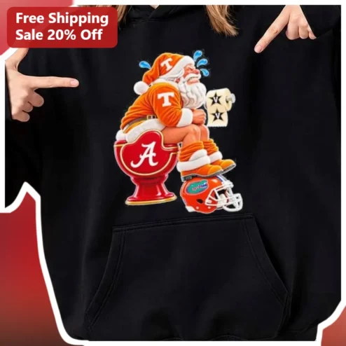 Santa Claus Hoodie Funny College Football SEC Rivalry Christmas Gift for Men