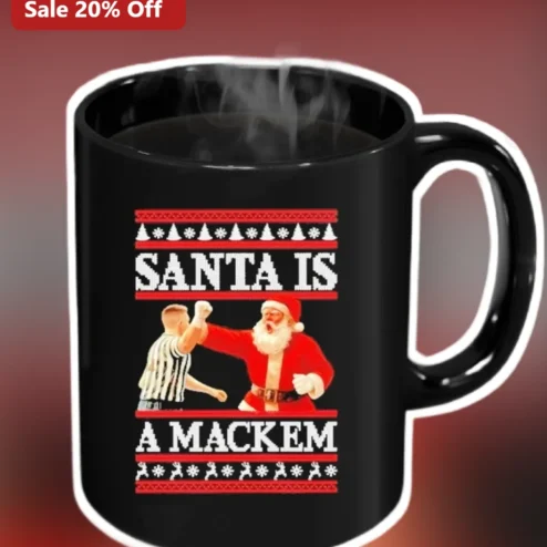 Santa Is A Mackem Mug Sunderland AFC Christmas Gift Funny Football Fan Ceramic Coffee Cup