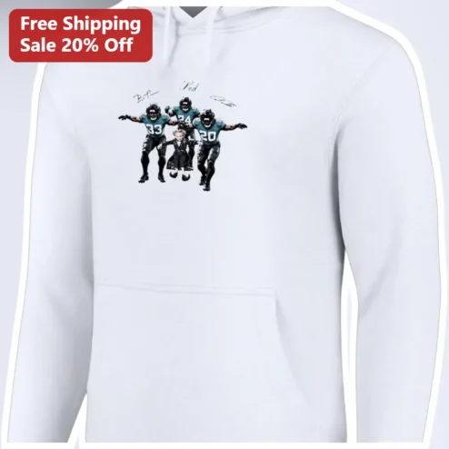 Saquon Barkley Jalen Hurts A.J. Brown Philadelphia Eagles Hoodie Personalized Photo Gift for Fans