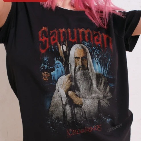 Saruman The Lord of the Rings Tee Saruman the White Villain Graphic T-Shirt for Fantasy Fans