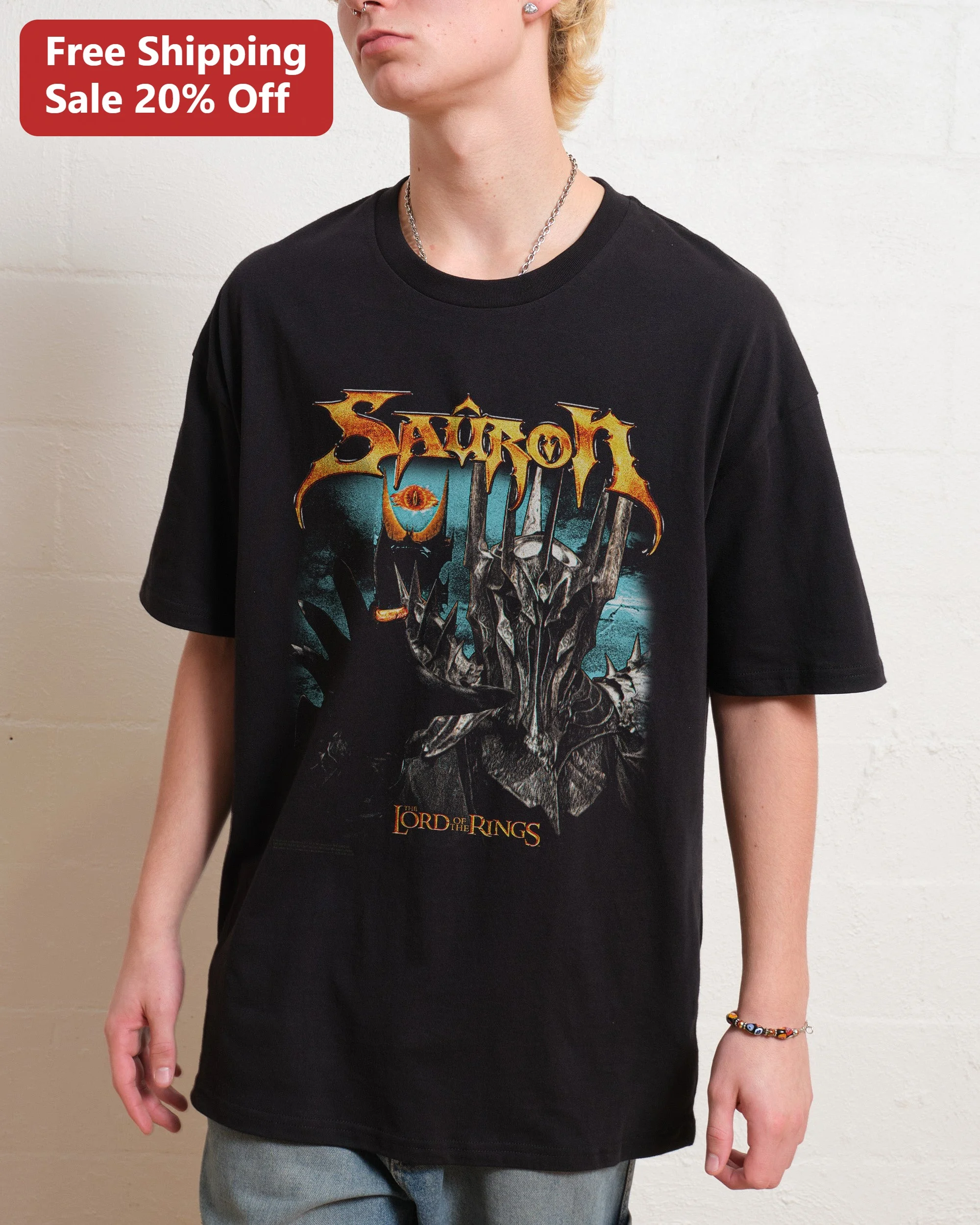 SATRON Lord of the Rings Tee Sauron Mairon Annatar Dark Fantasy Vintage Graphic Shirt for LOTR Fans