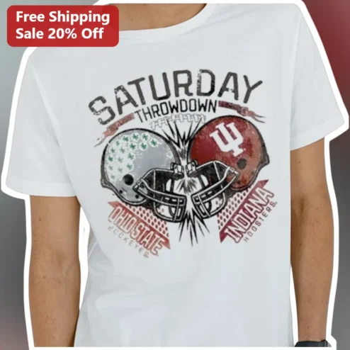 Saturday Throwdown Tee Ohio State Buckeyes vs Indiana Hoosiers College Football Rivalry Shirt