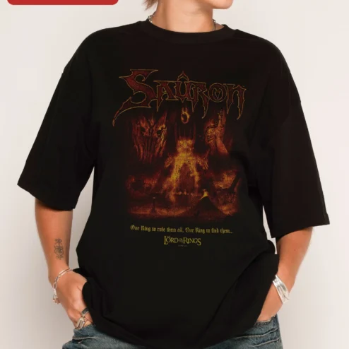 Sauron One Ring To Rule Them All Lord Of The Rings Graphic Tee For Fantasy Fans